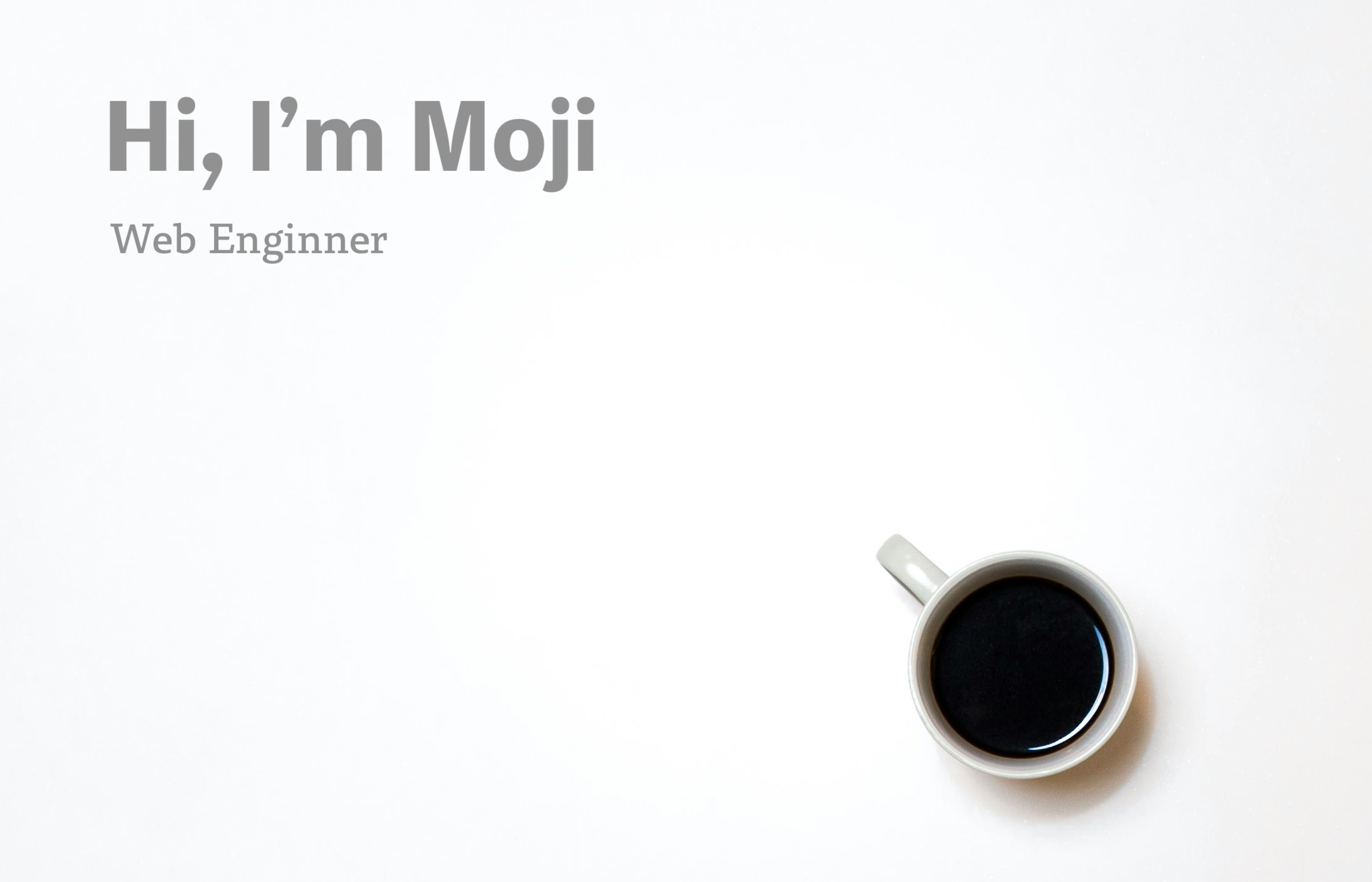 Mojiのポートフォリオのウェブサイトです。